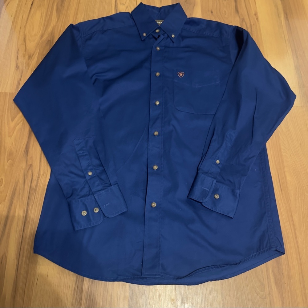 Ariat Men's Navy Button-Down Shirt